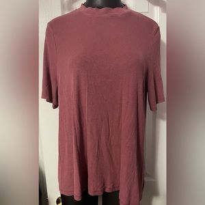 Dusty rose ribbed top - American Eagle Outfitters
